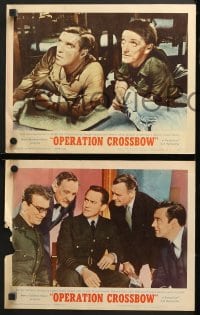 9k327 OPERATION CROSSBOW 8 LCs 1965 great images of George Peppard, Howard & sexy Sophia Loren!