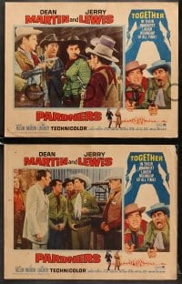 9k331 PARDNERS 8 LCs R1965 great full-length image of cowboys Jerry Lewis & Dean Martin!
