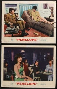 9k793 PENELOPE 3 LCs 1966 Arthur Hiller, great images of sexy Natalie Wood, Ian Bannen!
