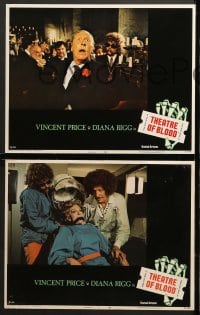 9k441 THEATRE OF BLOOD 8 LCs 1973 great images of puppet master Vincent Price, English horror!