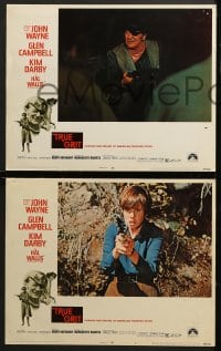 9k464 TRUE GRIT 8 LCs 1969 John Wayne as Rooster Cogburn, Kim Darby, Glen Campbell, Robert Duvall!