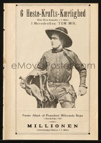 9m809 6 CYLINDER LOVE Danish program 1922 different images of cowboy hero Tom Mix!