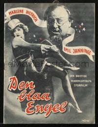 9m834 BLUE ANGEL Danish program R1952 Josef von Sternberg, Emil Jannings, Marlene Dietrich!
