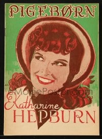 9m920 LITTLE WOMEN Danish program 1934 different Erik Frederiksen art of Katharine Hepburn!