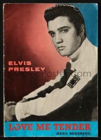 9m924 LOVE ME TENDER Danish program R1966 1st Elvis Presley, great different rock 'n' roll images!
