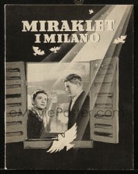 9m932 MIRACLE IN MILAN Danish program 1952 Vittorio De Sica's Miracolo a Milano, fantasy!