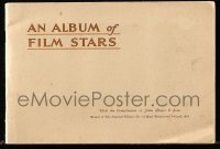 9m046 ALBUM OF FILM STARS 1st series English cigarette card album 1933 w/50 color cards on 20 pages!