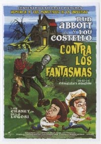 9m071 ABBOTT & COSTELLO MEET FRANKENSTEIN Spanish herald R2000s Wolfman & Dracula after Bud & Lou!