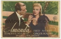 9m124 CAREFREE Spanish herald 1944 Fred Astaire & Ginger Rogers sitting on bench, Irving Berlin