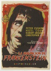 9m144 CURSE OF FRANKENSTEIN Spanish herald 1958 Hammer, Jano art of monster Christopher Lee!