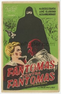 9m179 FANTOMAS AGAINST FANTOMAS Spanish herald 1949 great image of the masked master criminal!
