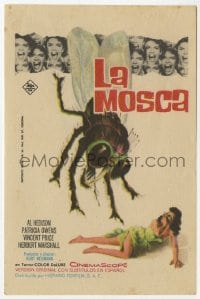 9m184 FLY Spanish herald 1963 classic sci-fi, different art of giant bug attacking scared woman!
