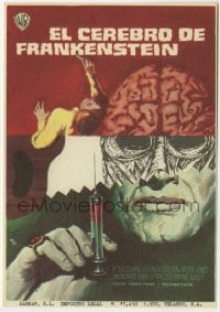 9m189 FRANKENSTEIN MUST BE DESTROYED Spanish herald 1970 cool different monster art by MCP!