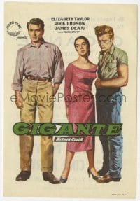 9m199 GIANT Spanish herald 1959 different art of James Dean, Elizabeth Taylor & Rock Hudson!