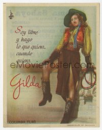 9m203 GILDA Spanish herald 1947 sexy Rita Hayworth full-length in cowgirl outfit, different!
