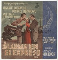 9m277 LADY VANISHES 4pg Spanish herald 1942 Alfred Hitchcock, Lockwood, Redgrave, different art!