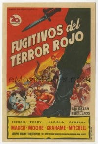 9m301 MAN ON A TIGHTROPE Spanish herald 1953 Elia Kazan, different Soligo circus art!