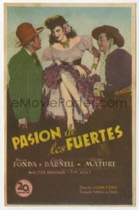9m325 MY DARLING CLEMENTINE Spanish herald 1948 John Ford, Henry Fonda, Mature, sexy Linda Darnell!
