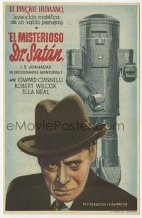 9m331 MYSTERIOUS DOCTOR SATAN whole serial Spanish herald 1943 different image of Ciannelli & robot!