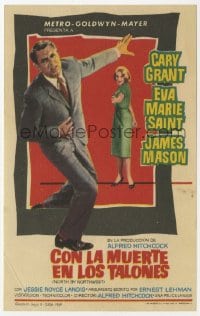 9m345 NORTH BY NORTHWEST Spanish herald 1959 Alfred Hitchcock classic, Cary Grant, Eva Marie Saint!