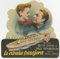 9m350 NOW, VOYAGER die-cut Spanish herald 1948 Bette Davis, Paul Henreid, different ship image!