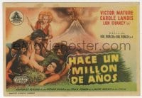 9m355 ONE MILLION B.C. 1pg Spanish herald 1945 different art of caveman Victor Mature & Landis!