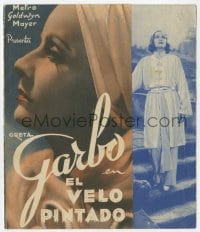 9m359 PAINTED VEIL 4pg Spanish herald 1935 Greta Garbo, Herbert Marshall, George Brent, different!