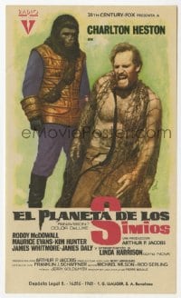 9m370 PLANET OF THE APES Spanish herald 1968 different art of Charlton Heston, classic sci-fi!