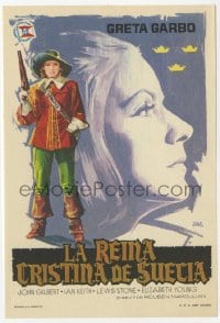 9m376 QUEEN CHRISTINA Spanish herald R1964 great completely different art of Greta Garbo by Jano!