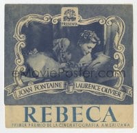 9m380 REBECCA 4pg Spanish herald 1942 Alfred Hitchcock, Laurence Olivier & Joan Fontaine, different!