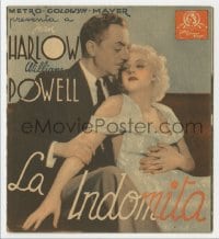 9m381 RECKLESS 6pg Spanish herald 1935 Jean Harlow, William Powell, Franchot Tone, different!