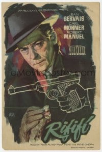 9m385 RIFIFI Spanish herald 1958 Jules Dassin's Du rififi chez les hommes, Jean Servais, Jano art!