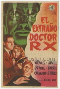 9m439 STRANGE CASE OF DOCTOR Rx Spanish herald 1942 Patric Knowles, Lionel Atwill, Anne Gwynne