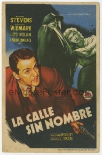 9m440 STREET WITH NO NAME Spanish herald 1949 different Soligo film noir art of Mark Stevens!