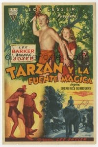9m462 TARZAN'S MAGIC FOUNTAIN Spanish herald 1953 different image of Lex Barker & Brenda Joyce!