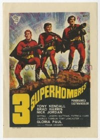 9m481 THREE FANTASTIC SUPERMEN Spanish herald 1968 I Fantastici tre supermen, art of superheroes!