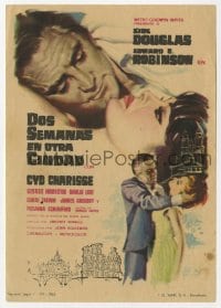 9m496 TWO WEEKS IN ANOTHER TOWN Spanish herald 1963 Kirk Douglas, Claire Trevor, Edward G. Robinson