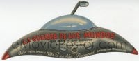 9m507 WAR OF THE WORLDS die-cut Spanish herald 1953 H.G. Wells, George Pal, wonderful UFO art!
