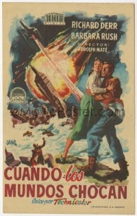9m513 WHEN WORLDS COLLIDE Spanish herald 1954 George Pal doomsday classic, different Jano art!