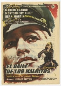 9m530 YOUNG LIONS Spanish herald 1960 different MCP art of Nazi Marlon Brando & May Britt!