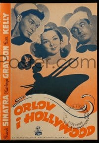 9m816 ANCHORS AWEIGH Danish program 1948 Frank Sinatra, Gene Kelly, Kathryn Grayson, different!