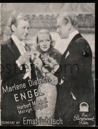 9m817 ANGEL Danish program 1937 Marlene Dietrich, Herbert Marshall, Melvyn Douglas, Ernst Lubitsch