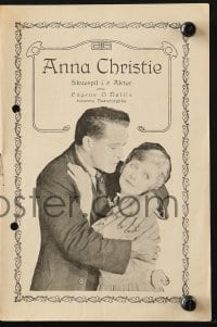 9m818 ANNA CHRISTIE Danish program 1923 Blanche Sweet, Thomas Ince, from Eugene O'Neill's play!
