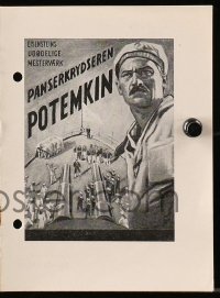 9m824 BATTLESHIP POTEMKIN Danish program R1953 Sergei Eisenstein's early Russian war classic!