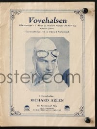 9m838 BURNING UP Danish program 1930 Richard Arlen, Mary Brian, car racing, different images!