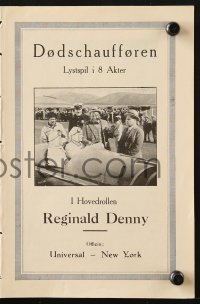 9m840 CALIFORNIA STRAIGHT AHEAD Danish program 1926 race car driver Reginald Denny, different!