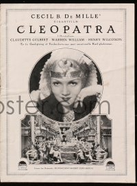 9m848 CLEOPATRA Danish program 1935 Claudette Colbert, Cecil B. DeMille, different images!