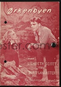 9m859 DESERT FURY Danish program R1950s Burt Lancaster, sexy Lizabeth Scott, different images!