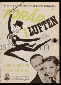9m863 EASTER PARADE Danish program 1949 Judy Garland, Fred Astaire, Irving Berlin, different art!