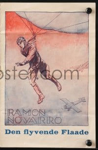 9m868 FLYING FLEET Danish program 1929 great different art of pilot Ramon Novarro parachuting!